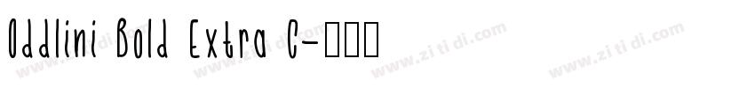 Oddlini Bold Extra C字体转换
